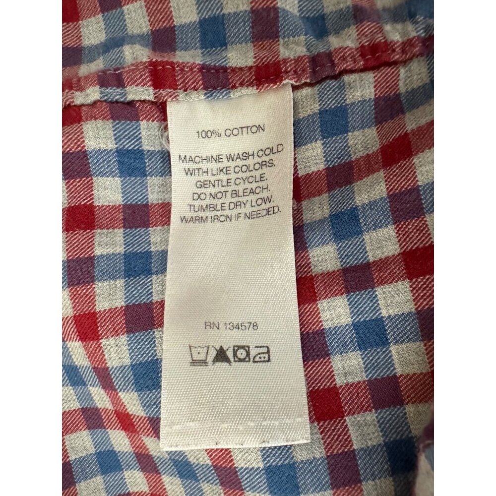 Vineyard Vines‎ Red Blue Check Gingham Preppy Slim Fit Tucker Shirt Size M Whale - Picture 9 of 9